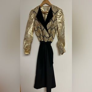 Vintage Black/Gold Cocktail Dress